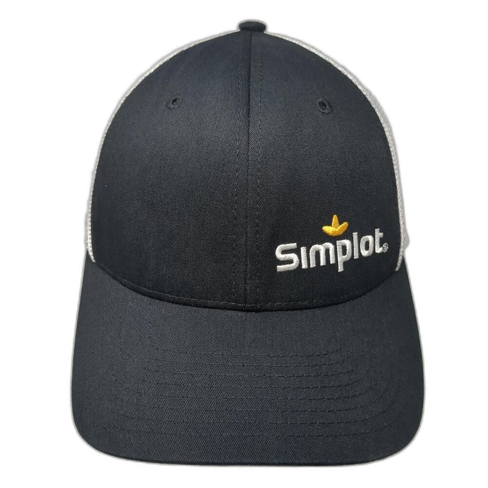 Simplot Fitted Trucker Hat Black Medium Embroider… - image 1